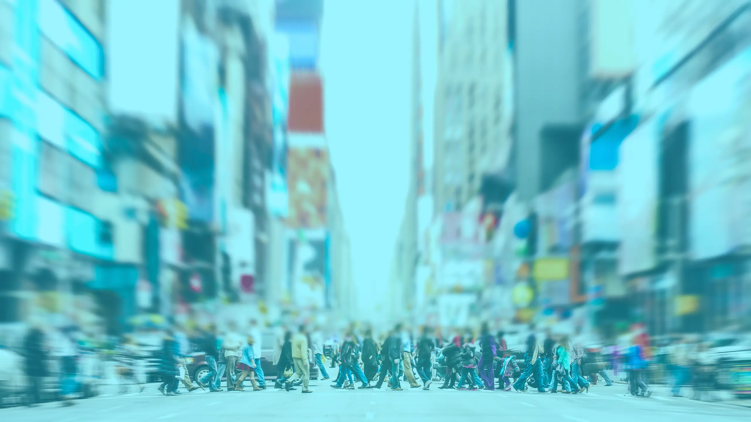 crowd of people in busy city